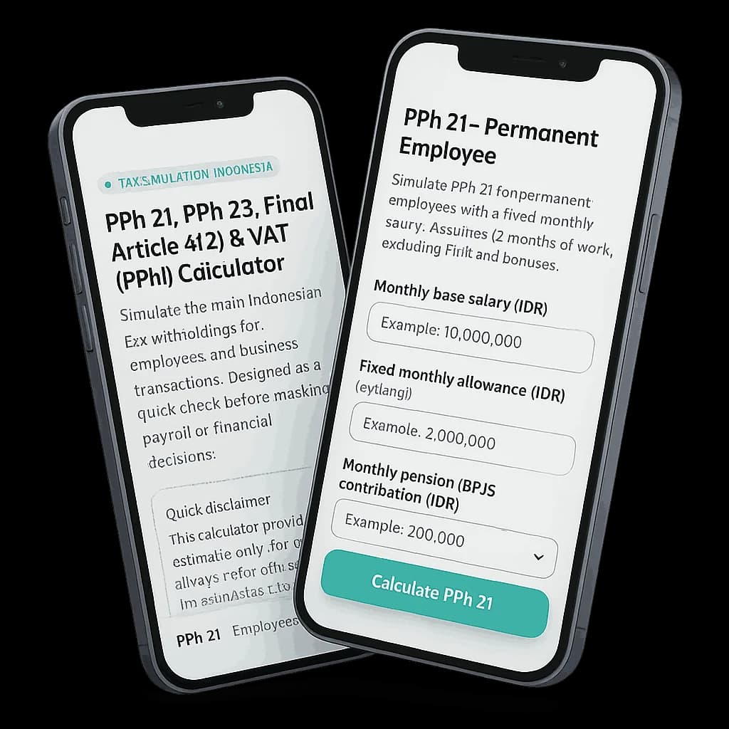 PPh 21 tax calculator mockup
