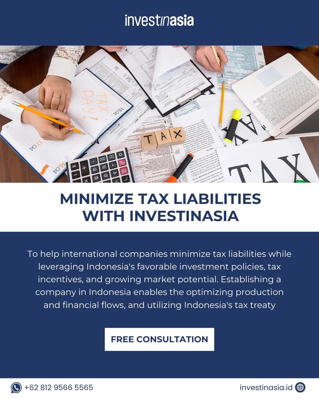 Tax optimization promotion by InvestinAsia