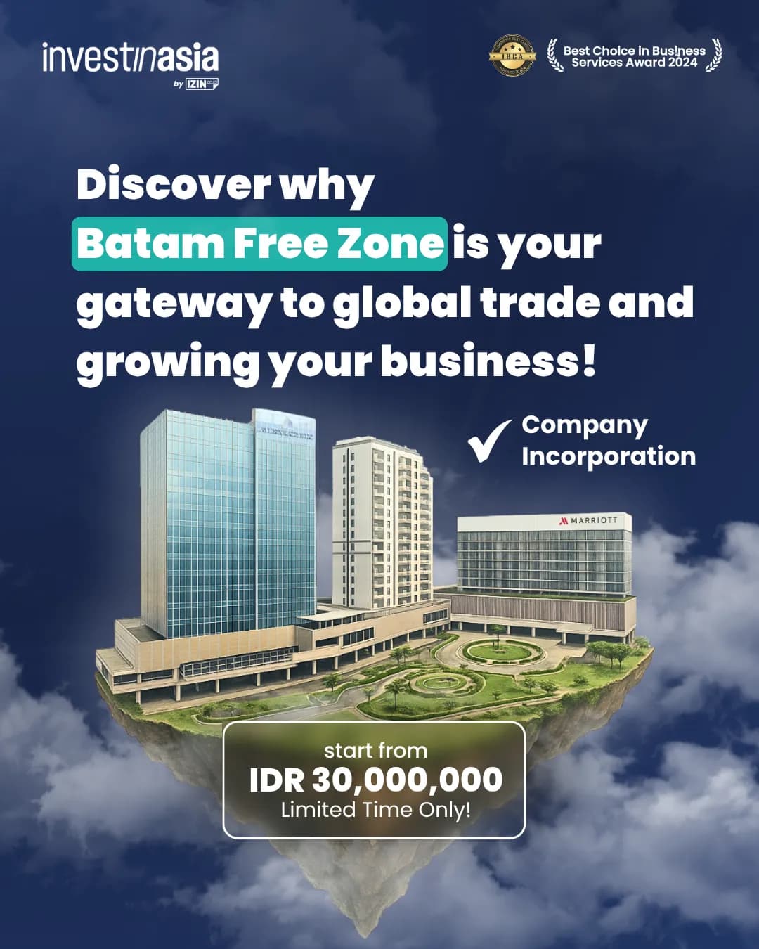 Batam Free Zone company setup promotion by InvestinAsia